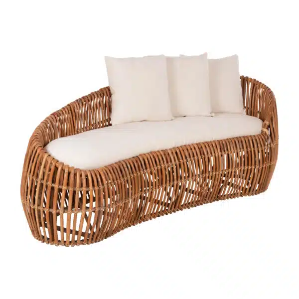 ΚΑΝΑΠΕΣ-ΑΝΑΚΛΙΝΤΡΟ LANTRY HM5991 ΦΥΣΙΚΟ RATTAN- ΛΕΥΚΑ ΜΑΞΙΛΑΡΙΑ 215x60x78Yεκ. - Image 4