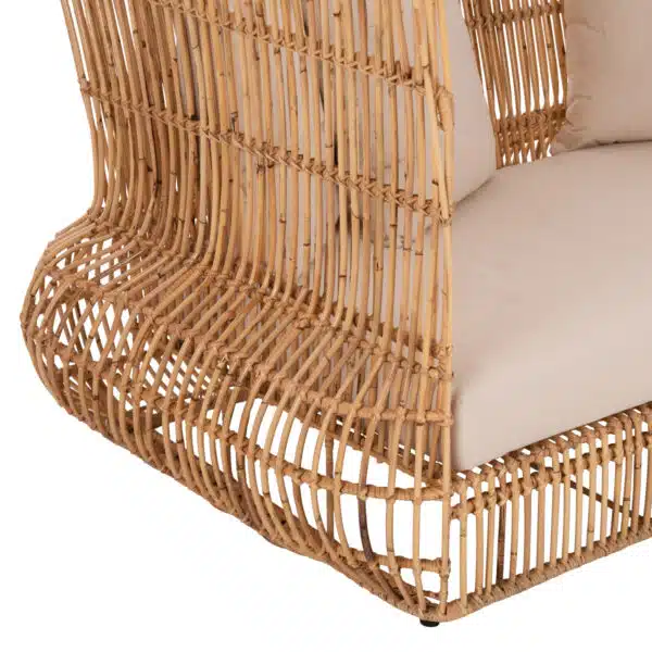ΚΑΝΑΠΕΣ ΕΞ. ΧΩΡΟΥ ZEPHYR HM5988 ΚΑΛΑΜΙΑ RATTAN ΦΥΣΙΚΟ-ΜΠΕΖ ΜΑΞΙΛΑΡΙΑ 200x120x142Yεκ. - Image 9