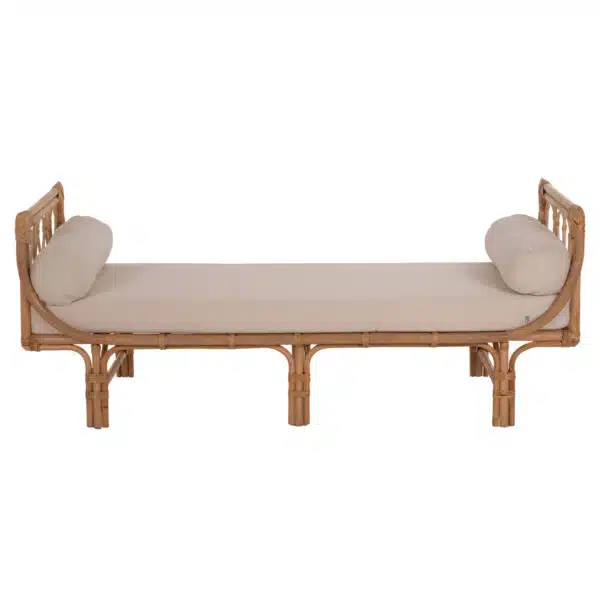 ΚΑΝΑΠΕΣ ΕΞΩΤΕΡΙΚΟΥ ΧΩΡΟΥ CHARMELLA HM9659 ΦΥΣΙΚΟ RATTAN-ΜΠΕΖ ΜΑΞΙΛΑΡΙΑ 187x69x76Yεκ. - Image 3