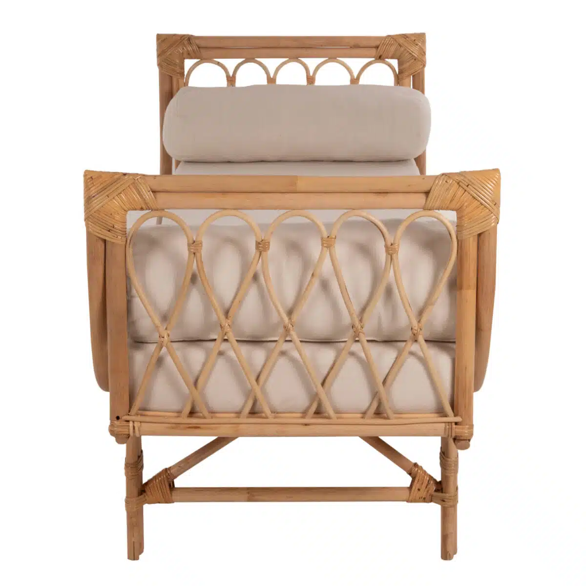 ΚΑΝΑΠΕΣ ΕΞΩΤΕΡΙΚΟΥ ΧΩΡΟΥ CHARMELLA HM9659 ΦΥΣΙΚΟ RATTAN-ΜΠΕΖ ΜΑΞΙΛΑΡΙΑ 187x69x76Yεκ. - Image 4