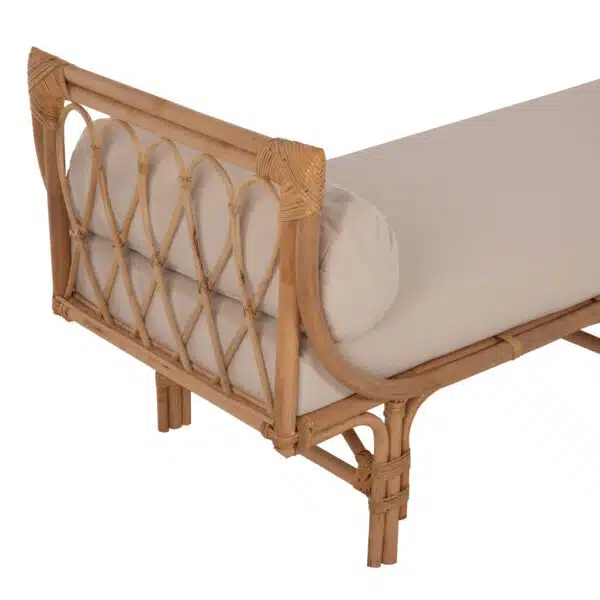 ΚΑΝΑΠΕΣ ΕΞΩΤΕΡΙΚΟΥ ΧΩΡΟΥ CHARMELLA HM9659 ΦΥΣΙΚΟ RATTAN-ΜΠΕΖ ΜΑΞΙΛΑΡΙΑ 187x69x76Yεκ. - Image 5
