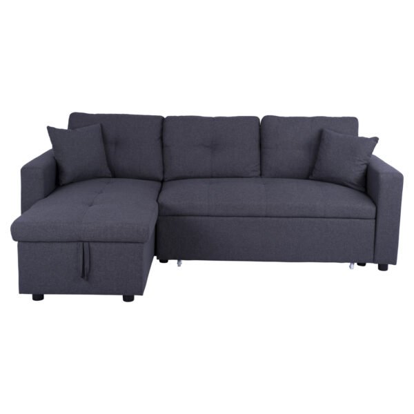 ΚΑΝΑΠΕΣ ΓΩΝΙΑ ΚΡΕΒΑΤΙ WAYNE 224x147x85Υεκ. HM3028.11 ΓΚΡΙ ΥΦΑΣΜΑ - Image 5
