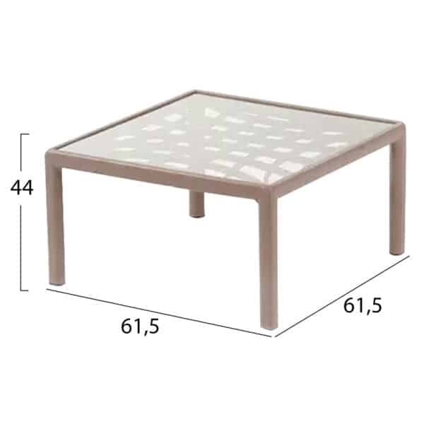 ΚΑΝΑΠΕΣ ΓΩΝΙΑ ΜΕ ΤΡΑΠΕΖΙ ΕΞ. ΧΩΡΟΥ ΠΟΛΥΠΡΟΠΥΛΕΝΙΟΥ ΚΑΠΟΥΤΣΙΝΟ-ΜΠΕΖ HM5931.02 - Image 3