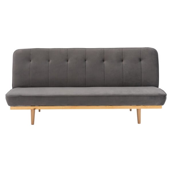 ΚΑΝΑΠΕΣ ΚΡΕΒΑΤΙ 3ΘΕΣΙΟΣ ΑΠΟ ΒΕΛΟΥΔΟ ΓΚΡΙ HM3168.01 193Χ85Χ88Υ εκ. - Image 4