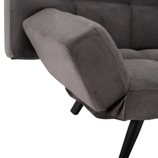 ΚΑΝΑΠΕΣ ΚΡΕΒΑΤΙ 3ΘΕΣΙΟΣ ΑΠΟ ΒΕΛΟΥΔΟ ΓΚΡΙ HM3167.01 182Χ80Χ88Υ εκ. - Image 7