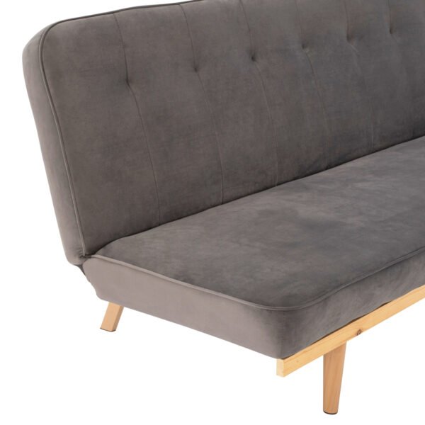 ΚΑΝΑΠΕΣ ΚΡΕΒΑΤΙ 3ΘΕΣΙΟΣ ΑΠΟ ΒΕΛΟΥΔΟ ΓΚΡΙ HM3168.01 193Χ85Χ88Υ εκ. - Image 9