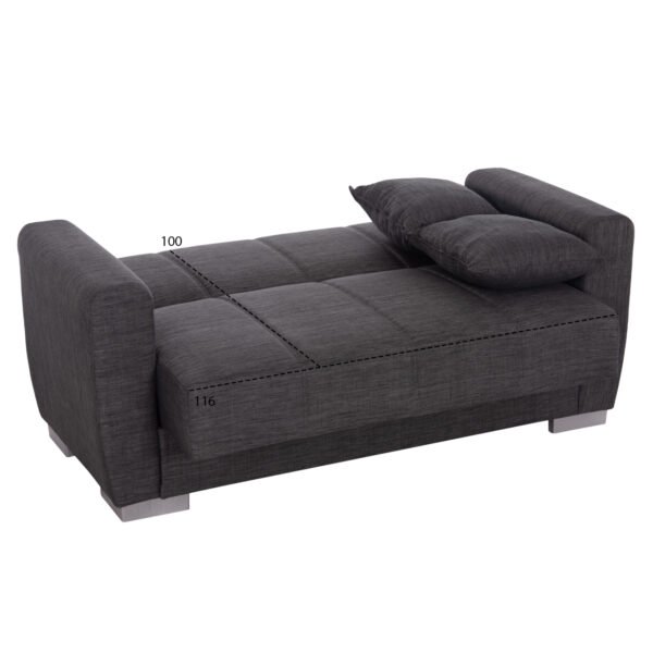 ΚΑΝΑΠΕΣ ΚΡΕΒΑΤΙ POLYA ΔΙΘΕΣΙΟΣ ΓΚΡΙ HM3241.03 153x87x77Υεκ. - Image 3