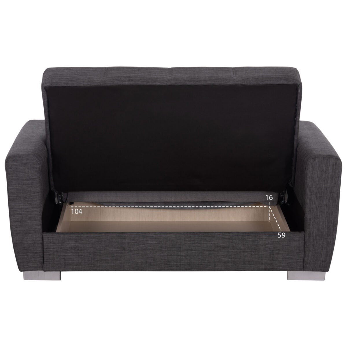 ΚΑΝΑΠΕΣ ΚΡΕΒΑΤΙ POLYA ΔΙΘΕΣΙΟΣ ΓΚΡΙ HM3241.03 153x87x77Υεκ. - Image 5