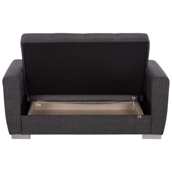 ΚΑΝΑΠΕΣ ΚΡΕΒΑΤΙ POLYA ΔΙΘΕΣΙΟΣ ΓΚΡΙ HM3241.03 153x87x77Υεκ. - Image 5