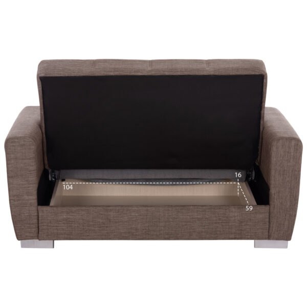 ΚΑΝΑΠΕΣ ΚΡΕΒΑΤΙ POLYA ΔΙΘΕΣΙΟΣ ΚΑΦΕ HM3241.02 153x87x77 εκ. - Image 5