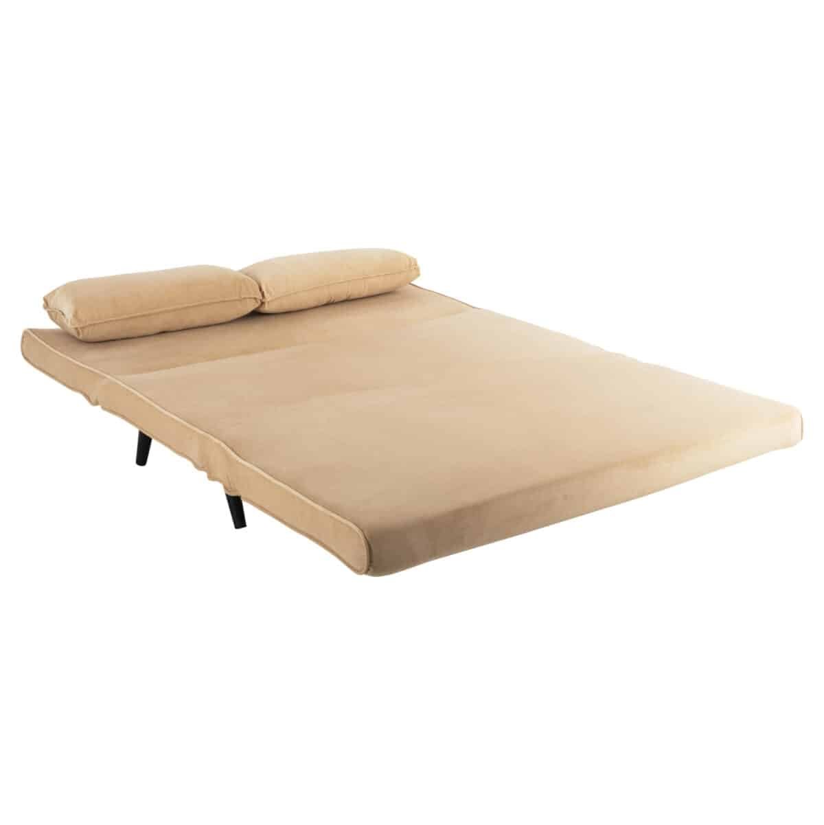 ΚΑΝΑΠΕΣ ΚΡΕΒΑΤΙ 2 ΑΤΟΜΩΝ ASMA HM3077.17 ΜΕ ΒΕΛΟΥΔΟ ΜΠΕΖ 140x80x77Yεκ. - Image 3