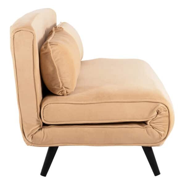 ΚΑΝΑΠΕΣ ΚΡΕΒΑΤΙ 2 ΑΤΟΜΩΝ ASMA HM3077.17 ΜΕ ΒΕΛΟΥΔΟ ΜΠΕΖ 140x80x77Yεκ. - Image 5