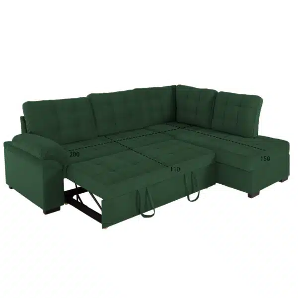 ΚΑΝΑΠΕΣ ΚΡΕΒΑΤΙ JADE HM3144.05R ΔΕΞΙΑ ΓΩΝΙΑ ΚΥΠΑΡΙΣΣΙ ΒΕΛΟΥΔΟ 250x80-180x73-88Υεκ. - Image 3