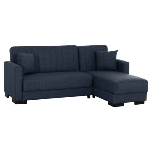 ΚΑΝΑΠΕΣ ΚΡΕΒΑΤΙ GHUFRAN ΓΩΝΙΑ ΑΝΑΣΤΡΕΨΙΜΗ ΜΠΛΕ HM3244.07 ΜΕ ΑΠΟΘΗΚΕΤΙΚΟ ΧΩΡΟ 202x140x78Yεκ.