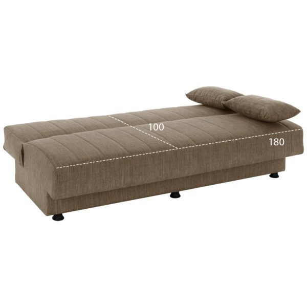 ΚΑΝΑΠΕΣ ΚΡΕΒΑΤΙ ANDRI ΤΡΙΘΕΣΙΟΣ ΚΑΦΕ HM3239.02 180x72x77Υ εκ. - Image 3