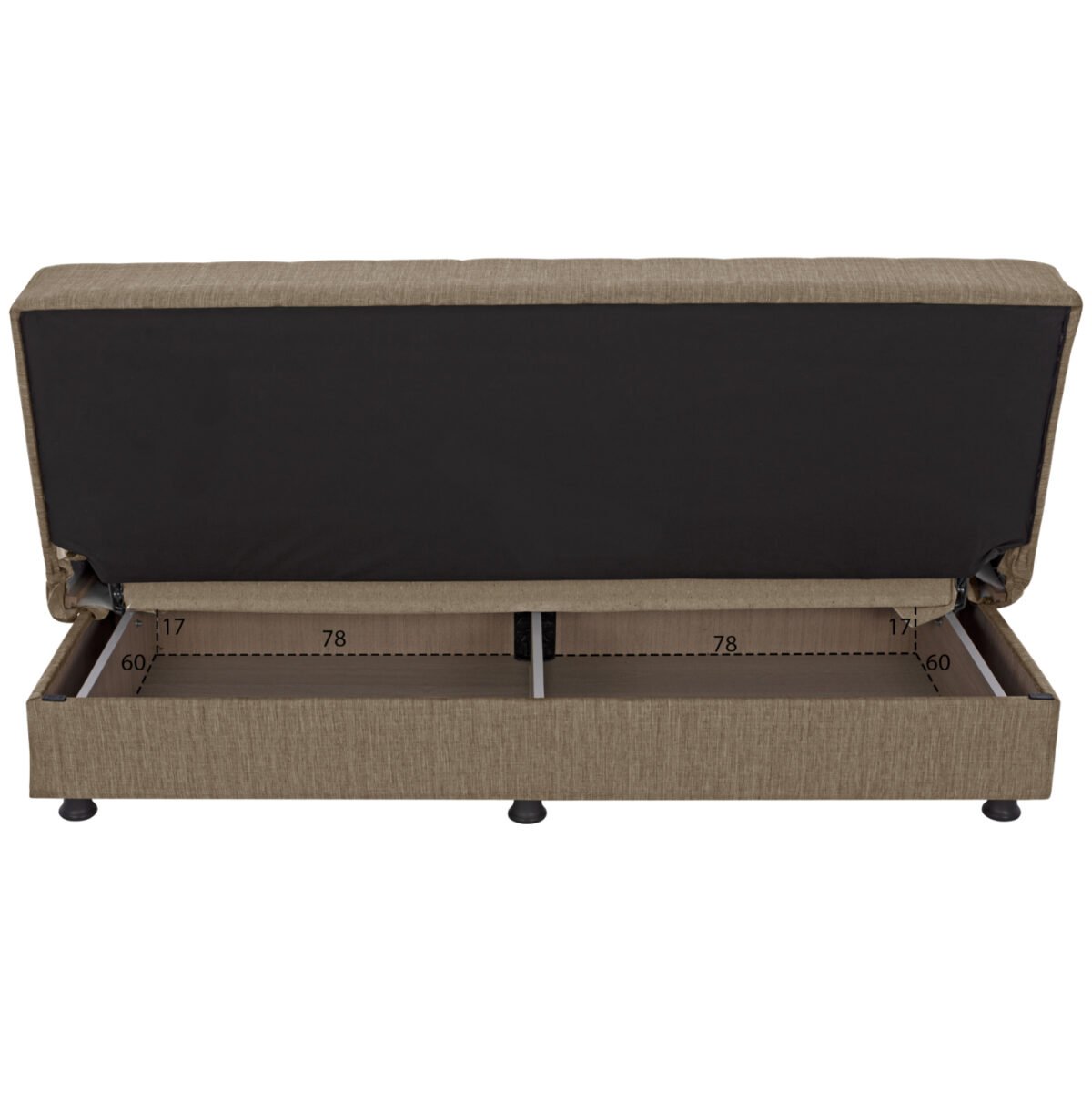 ΚΑΝΑΠΕΣ ΚΡΕΒΑΤΙ ANDRI ΤΡΙΘΕΣΙΟΣ ΚΑΦΕ HM3239.02 180x72x77Υ εκ. - Image 5