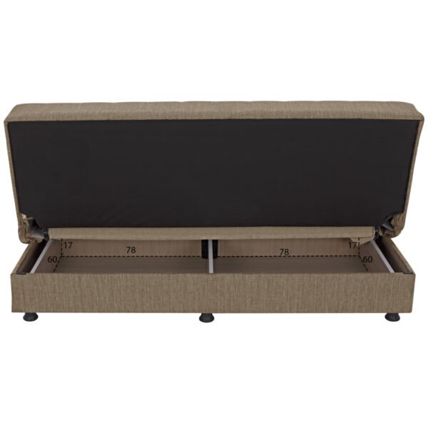 ΚΑΝΑΠΕΣ ΚΡΕΒΑΤΙ ANDRI ΤΡΙΘΕΣΙΟΣ ΚΑΦΕ HM3239.02 180x72x77Υ εκ. - Image 5