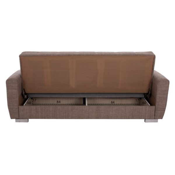 ΚΑΝΑΠΕΣ ΚΡΕΒΑΤΙ POLYA ΤΡΙΘΕΣΙΟΣ ΚΑΦΕ HM3240.02 215x80x77 εκ. - Image 5