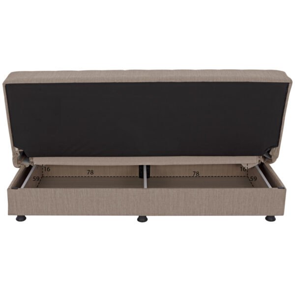 ΚΑΝΑΠΕΣ ΚΡΕΒΑΤΙ ANDRI ΤΡΙΘΕΣΙΟΣ ΜΠΕΖ HM3239.04 180x83x74Υ εκ. - Image 4