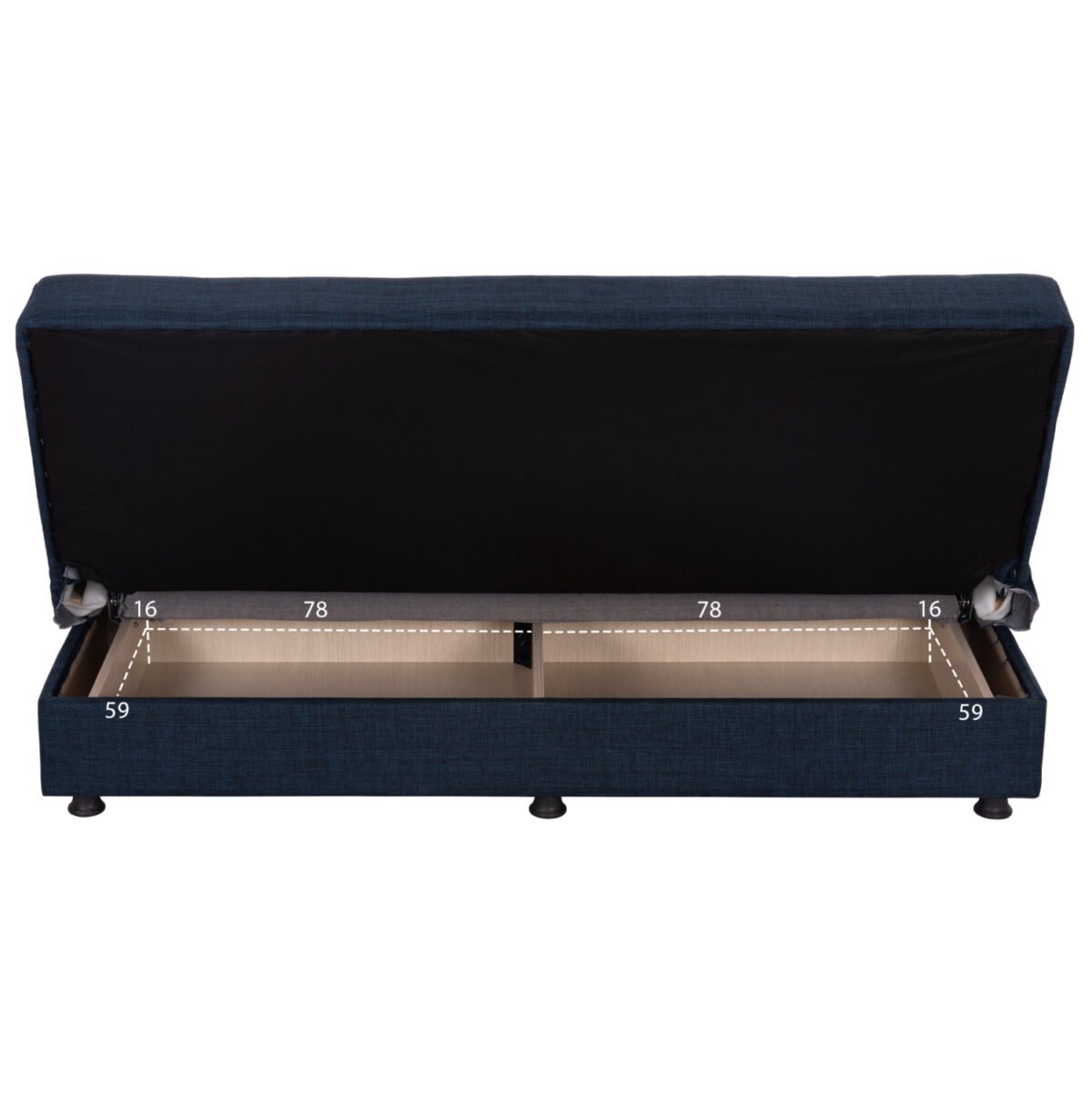 ΚΑΝΑΠΕΣ ΚΡΕΒΑΤΙ ANDRI ΤΡΙΘΕΣΙΟΣ ΜΠΛΕ HM3239.07 180x83x74Y εκ. - Image 5