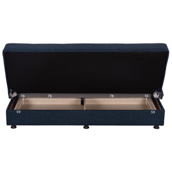 ΚΑΝΑΠΕΣ ΚΡΕΒΑΤΙ ANDRI ΤΡΙΘΕΣΙΟΣ ΜΠΛΕ HM3239.07 180x83x74Y εκ. - Image 5