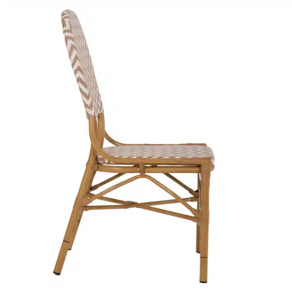 ΚΑΡΕΚΛΑ ΑΛΟΥΜΙΝΙΟΥ BAMBOO LOOK ΦΥΣΙΚΟ - ΛΕΥΚΟ HM5927.03 46x56x95Yεκ. - Image 4