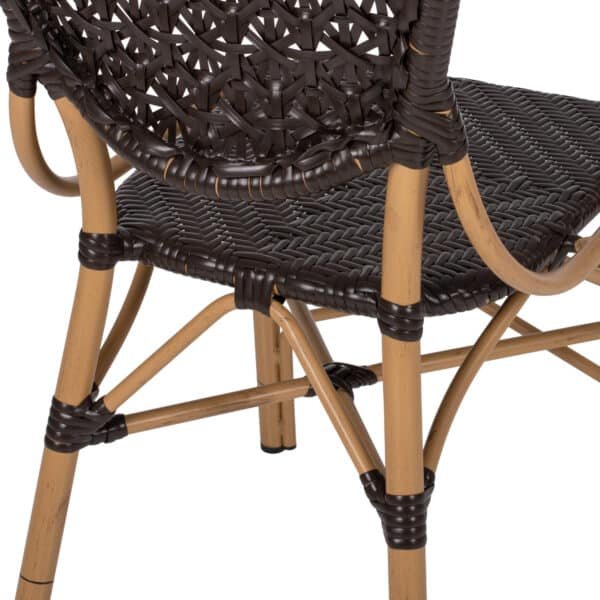 ΚΑΡΕΚΛΑ ΑΛΟΥΜΙΝΙΟΥ BAMBOO LOOK ΜΕ ΚΑΦΕ PE RATTAN HM5925.01 47x58x95Yεκ. - Image 10