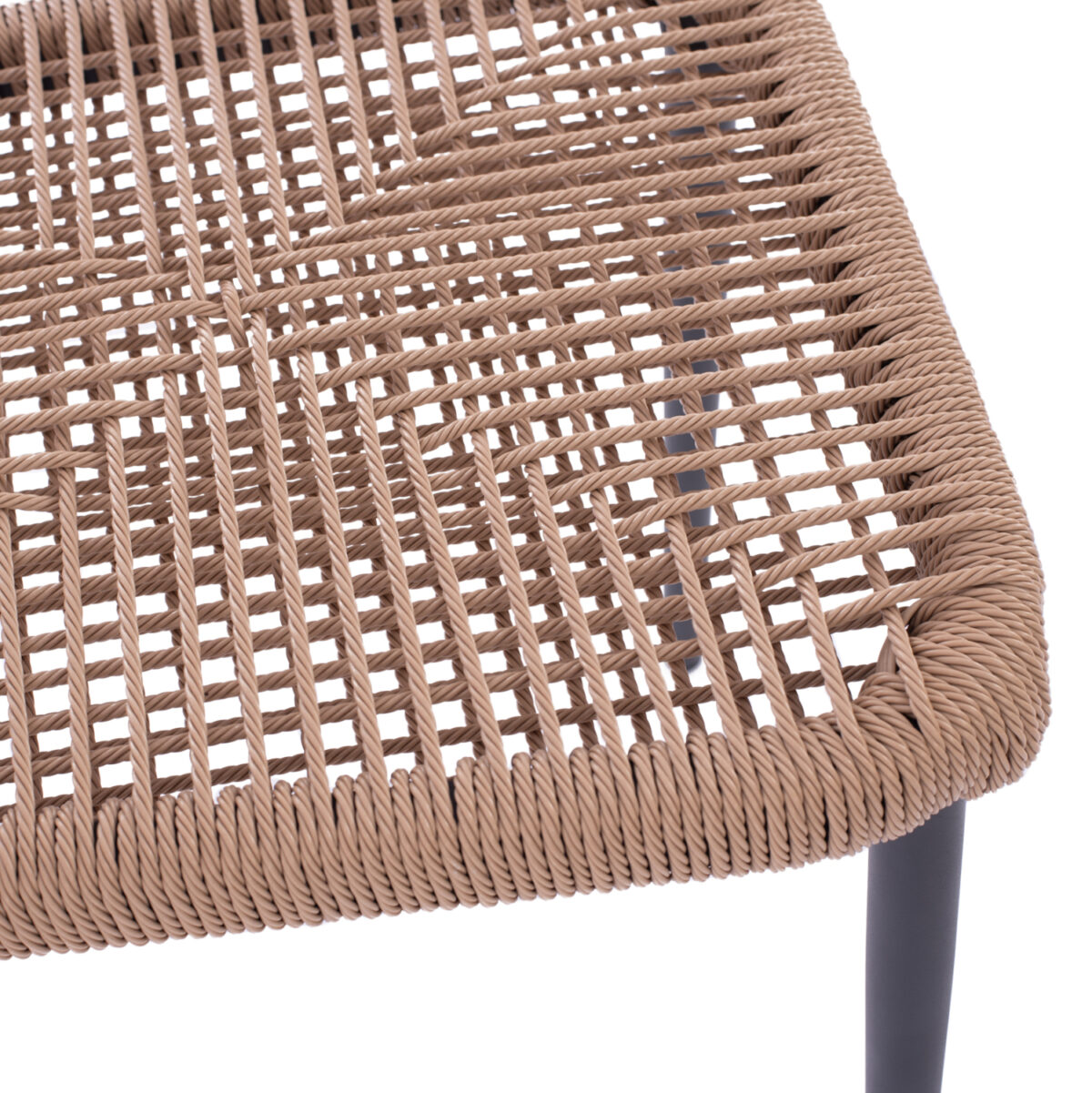 ΚΑΡΕΚΛΑ ΑΛΟΥΜΙΝΙΟΥ ΓΚΡΙ ΜΕ P.E.TWIST RATTAN ΜΠΕΖ HM5770.02 45x63x82Υ εκ. - Image 8