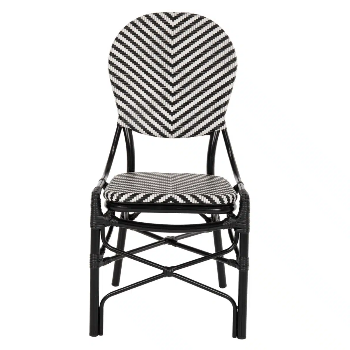 ΚΑΡΕΚΛΑ ΑΛΟΥΜΙΝΙΟΥ ΜΕ TEXTLINE ΜΑΥΡΟ-ΛΕΥΚΟ HM5927.01 46x56x95Yεκ. - Image 3