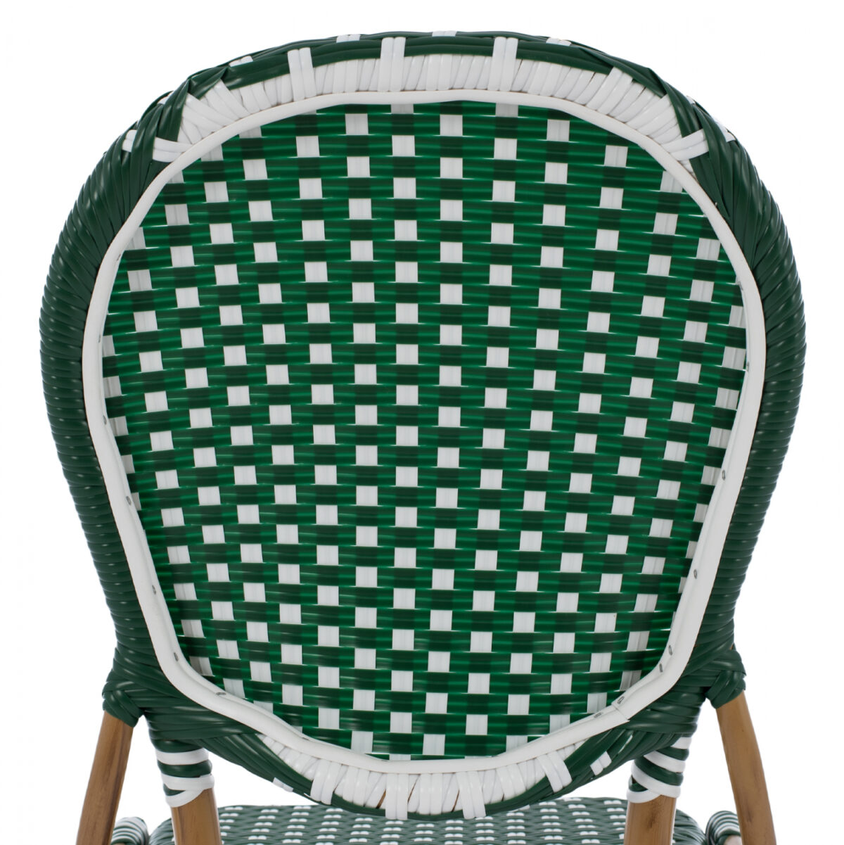 ΚΑΡΕΚΛΑ ΑΛΟΥΜΙΝΙΟΥ BAMBOO LOOK ΜΕ WICKER ΠΡΑΣΙΝΟ ΛΕΥΚΟ HM5792.01 47x55x98 εκ. - Image 7