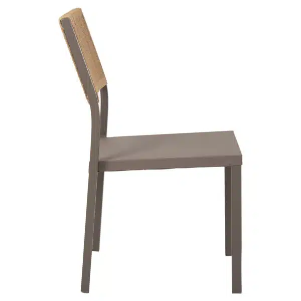 ΚΑΡΕΚΛΑ ΑΛΟΥΜΙΝΙΟΥ ΣΑΜΠΑΝΙ ΜΕ RATTAN & TEXTLINE HM5921.03 46x55,5x83 εκ. - Image 4