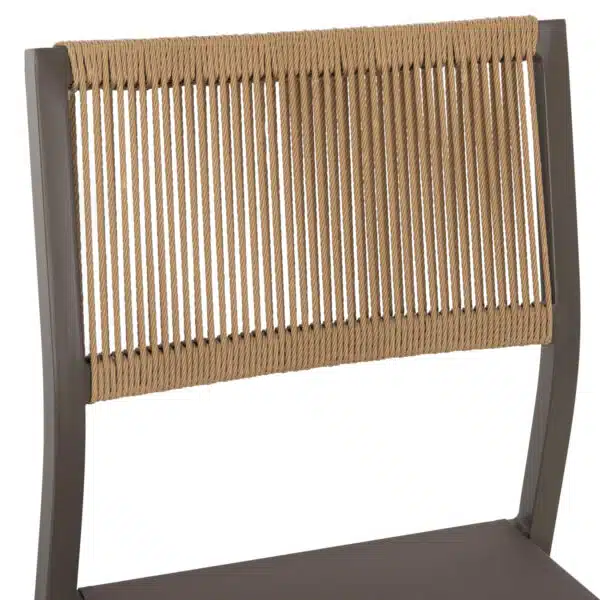 ΚΑΡΕΚΛΑ ΑΛΟΥΜΙΝΙΟΥ ΣΑΜΠΑΝΙ ΜΕ RATTAN & TEXTLINE HM5921.03 46x55,5x83 εκ. - Image 7
