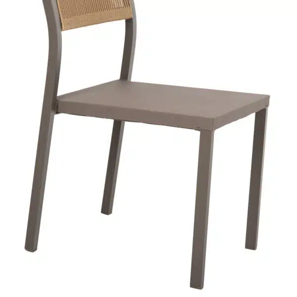 ΚΑΡΕΚΛΑ ΑΛΟΥΜΙΝΙΟΥ ΣΑΜΠΑΝΙ ΜΕ RATTAN & TEXTLINE HM5921.03 46x55,5x83 εκ. - Image 8