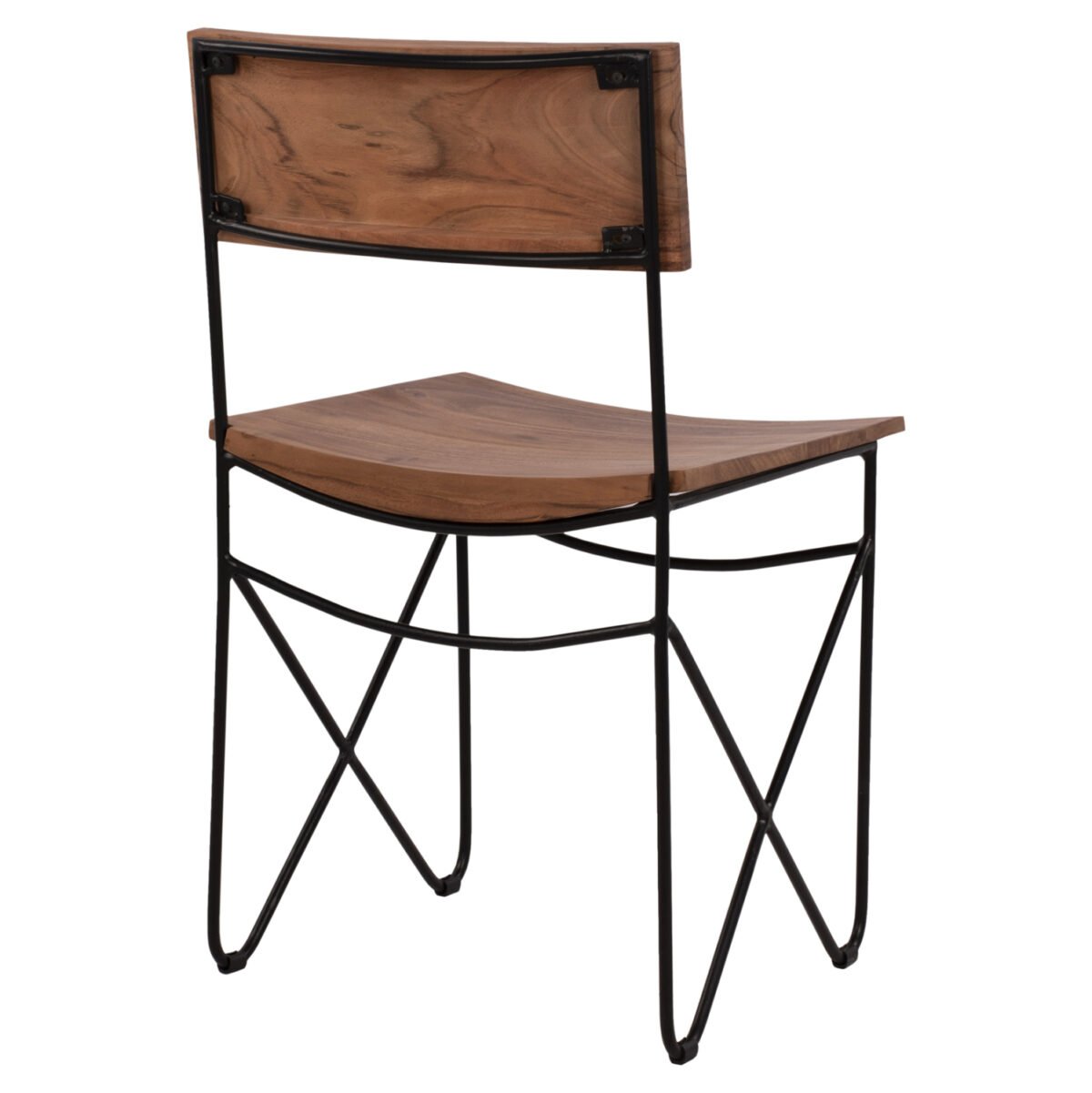 ΚΑΡΕΚΛΑ ΑΠΟ ΜΑΣΙΦ ΞΥΛΟ ΑΚΑΚΙΑΣ KAI ΜΕΤΑΛΛΟ ΦΥΣΙΚΟ 46x51x84Υεκ.HM8180.11 - Image 5