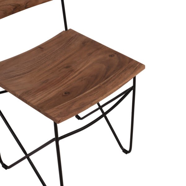 ΚΑΡΕΚΛΑ ΑΠΟ ΜΑΣΙΦ ΞΥΛΟ ΑΚΑΚΙΑΣ KAI ΜΕΤΑΛΛΟ ΦΥΣΙΚΟ 46x51x84Υεκ.HM8180.11 - Image 8