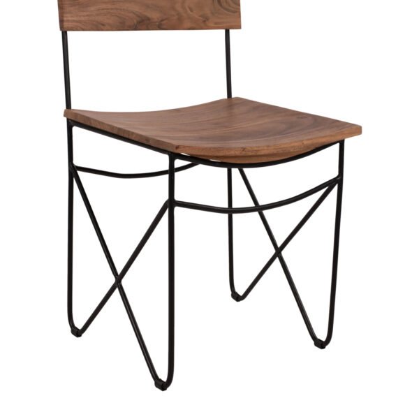 ΚΑΡΕΚΛΑ ΑΠΟ ΜΑΣΙΦ ΞΥΛΟ ΑΚΑΚΙΑΣ KAI ΜΕΤΑΛΛΟ ΦΥΣΙΚΟ 46x51x84Υεκ.HM8180.11 - Image 9