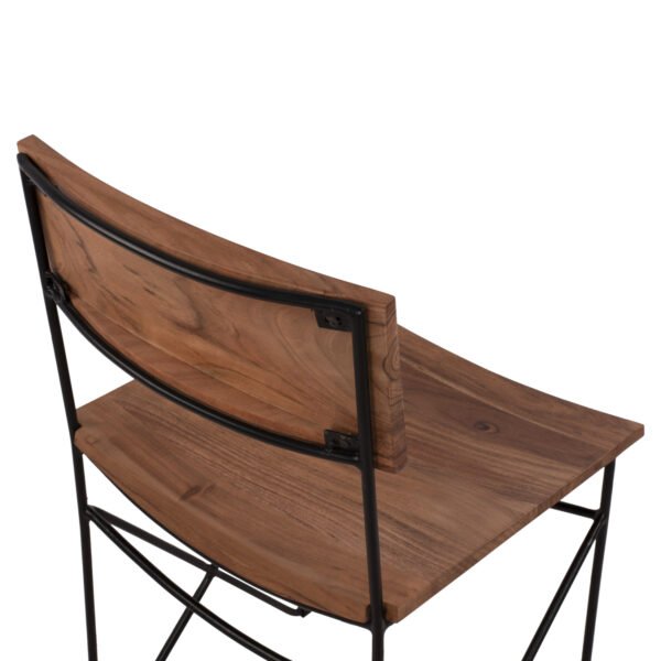 ΚΑΡΕΚΛΑ ΑΠΟ ΜΑΣΙΦ ΞΥΛΟ ΑΚΑΚΙΑΣ KAI ΜΕΤΑΛΛΟ ΦΥΣΙΚΟ 46x51x84Υεκ.HM8180.11 - Image 10