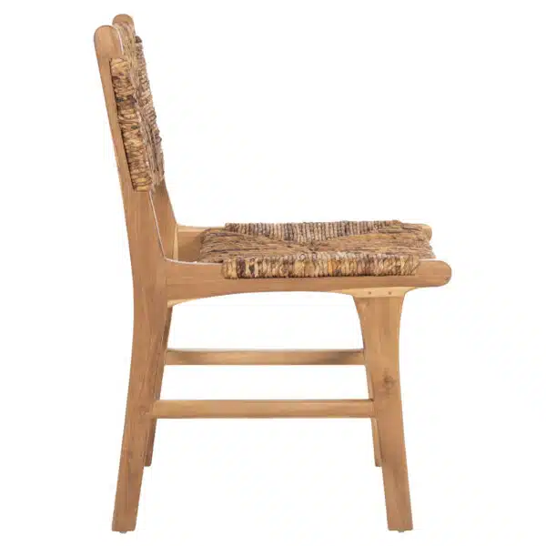 ΚΑΡΕΚΛΑ ΑΠΟ ΞΥΛΟ ΤΕΑΚ ME ΨΑΘΙΝΗ ΠΛΑΤΗ ΚΑΙ ΚΑΘΙΣΜΑ ΦΥΣΙΚΟ ΧΡΩΜΑ 51x60,5x86Yεκ.HM9399.11 - Image 4