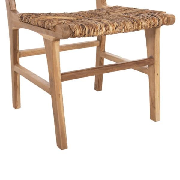 ΚΑΡΕΚΛΑ ΑΠΟ ΞΥΛΟ ΤΕΑΚ ME ΨΑΘΙΝΗ ΠΛΑΤΗ ΚΑΙ ΚΑΘΙΣΜΑ ΦΥΣΙΚΟ ΧΡΩΜΑ 51x60,5x86Yεκ.HM9399.11 - Image 9