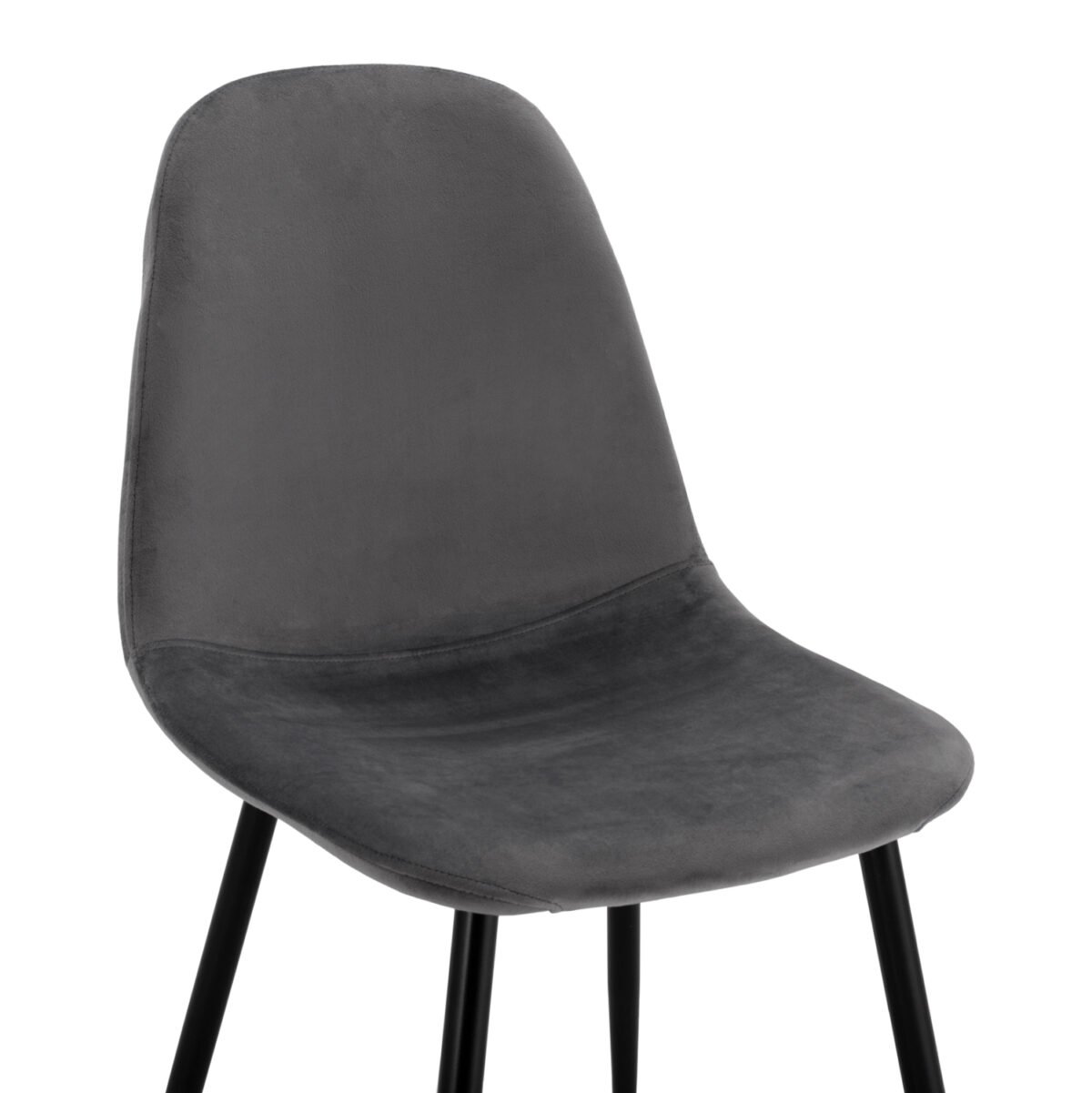 ΚΑΡΕΚΛΑ LEONARDO ΒΕΛΟΥΔΟ ΓΚΡΙ ΜΕ ΜΕΤΑΛΛΙΚΑ ΠΟΔΙΑ 45x53x85Υ εκ. HM00100.01 - Image 7