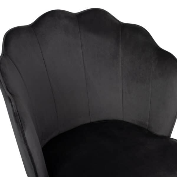 ΚΑΡΕΚΛΑ AVIE ΒΕΛΟΥΔΟ ΓΚΡΙ ΜΕ ΜΕΤΑΛΛΙΚΟ ΣΚΕΛΕΤΟ HM8737.01 48x48x85Y εκ. - Image 7