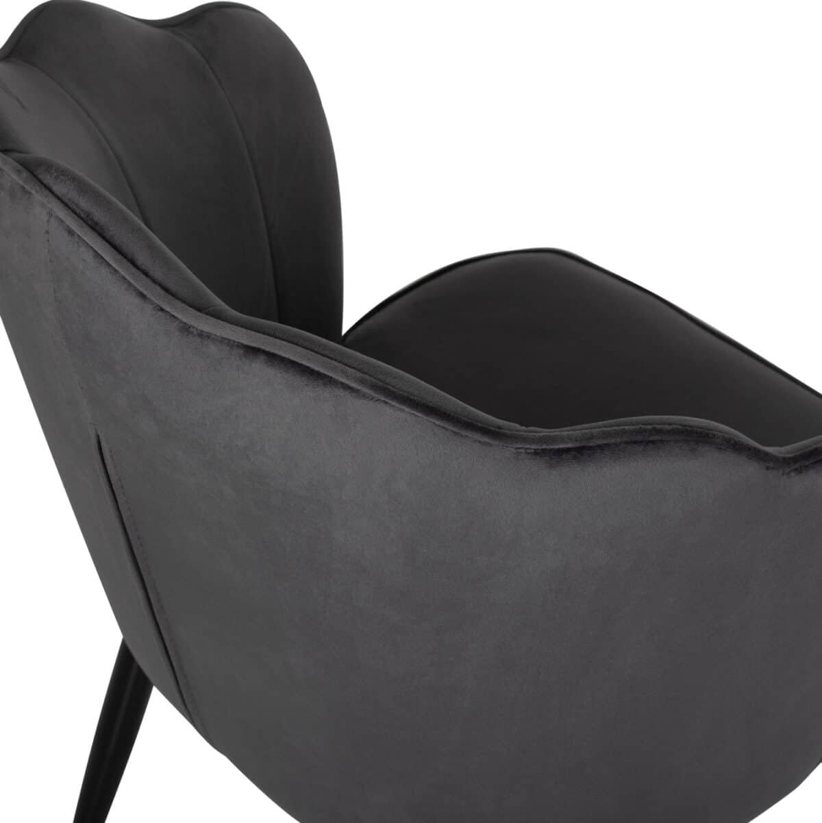 ΚΑΡΕΚΛΑ AVIE ΒΕΛΟΥΔΟ ΓΚΡΙ ΜΕ ΜΕΤΑΛΛΙΚΟ ΣΚΕΛΕΤΟ HM8737.01 48x48x85Y εκ. - Image 10