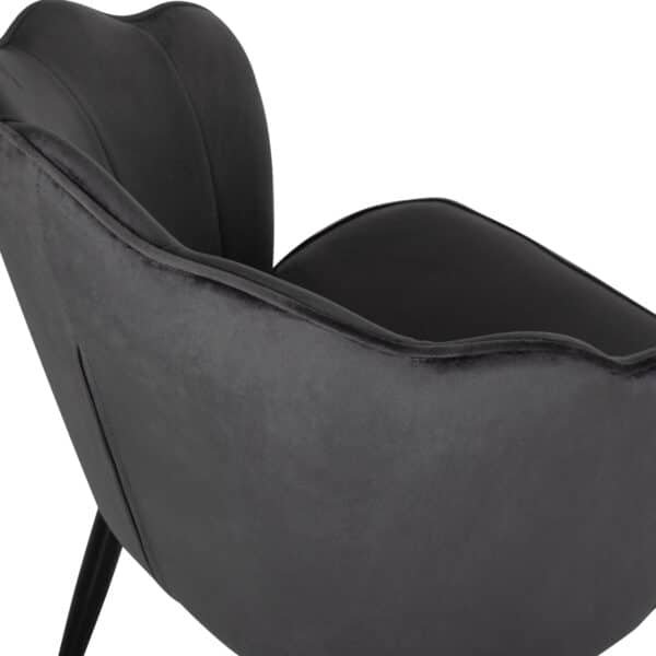 ΚΑΡΕΚΛΑ AVIE ΒΕΛΟΥΔΟ ΓΚΡΙ ΜΕ ΜΕΤΑΛΛΙΚΟ ΣΚΕΛΕΤΟ HM8737.01 48x48x85Y εκ. - Image 10