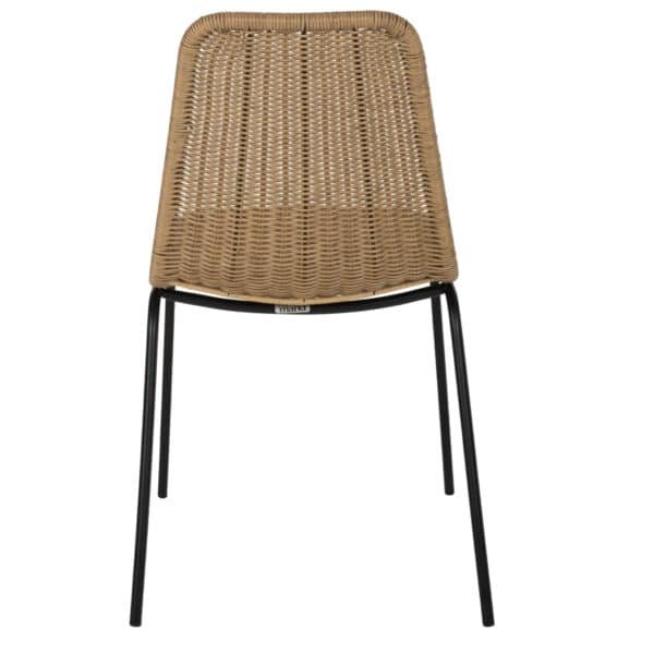 ΚΑΡΕΚΛΑ ΕΠΑΓΓΕΛΜΑΤΙΚΗ HM5867.01 ΜΕΤΑΛΛΟ ΜΑΥΡΟ ΜΕ RATTAN ΦΥΣΙΚΟ 43.5x63x82Υεκ. - Image 6