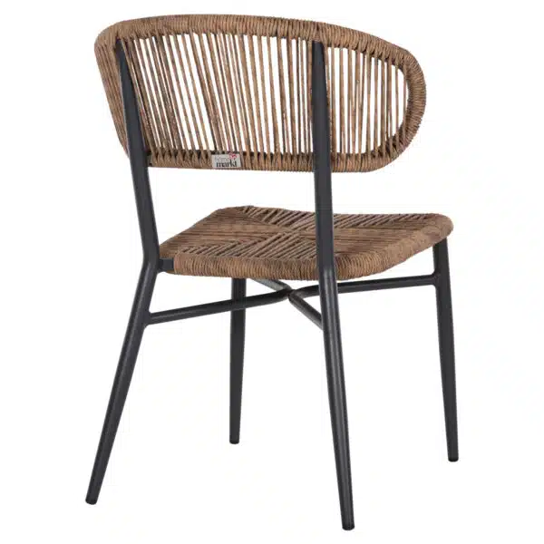 ΚΑΡΕΚΛΑ ΕΞΩΤ.ΧΩΡΟΥ EULO HM6049.03 ΑΛΟΥΜΙΝΙΟ ΣΕ ΑΝΘΡΑΚΙ-ΣΥΝΘΕΤΙΚΟ RATTAN ΓΚΡΙ 49x60x78Υεκ. - Image 5