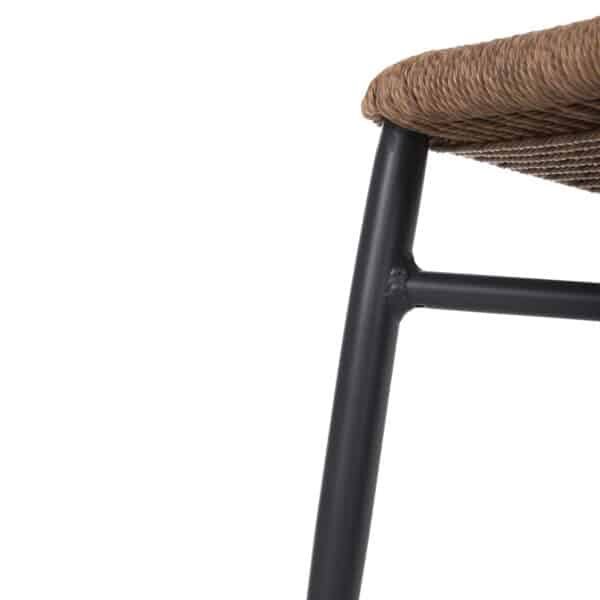 ΚΑΡΕΚΛΑ ΕΞΩΤ.ΧΩΡΟΥ EULO HM6049.03 ΑΛΟΥΜΙΝΙΟ ΣΕ ΑΝΘΡΑΚΙ-ΣΥΝΘΕΤΙΚΟ RATTAN ΓΚΡΙ 49x60x78Υεκ. - Image 10