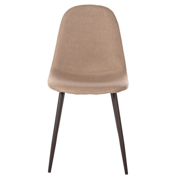 ΚΑΡΕΚΛΑ LEONARDO HM00100.07 ΥΦΑΣΜΑ ΜΠΕΖ ΚΑΙ ΚΑΦΕ ΜΕΤΑΛΛΙΚΑ ΠΟΔΙΑ 45x52x85 εκ. - Image 3