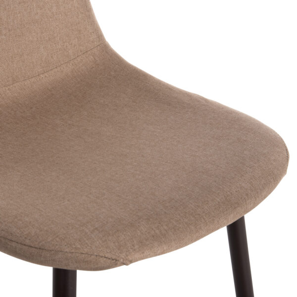 ΚΑΡΕΚΛΑ LEONARDO HM00100.07 ΥΦΑΣΜΑ ΜΠΕΖ ΚΑΙ ΚΑΦΕ ΜΕΤΑΛΛΙΚΑ ΠΟΔΙΑ 45x52x85 εκ. - Image 7