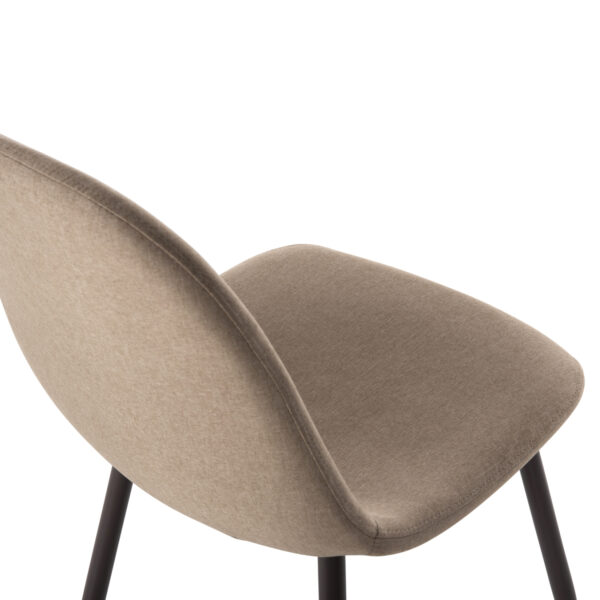 ΚΑΡΕΚΛΑ LEONARDO HM00100.07 ΥΦΑΣΜΑ ΜΠΕΖ ΚΑΙ ΚΑΦΕ ΜΕΤΑΛΛΙΚΑ ΠΟΔΙΑ 45x52x85 εκ. - Image 8