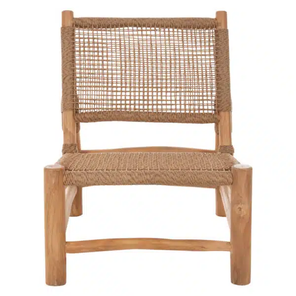 ΚΑΡΕΚΛΑ LONDER HM5986 ΞΥΛΟ TEAK ΣΕ ΦΥΣΙΚΟ ΚΑΙ ΣΥΝΘΕΤΙΚΟ RATTAN 63x77x77Υεκ. - Image 3